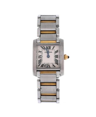  Tank Francaise Quartz Watch in Stainless Steel and Gold 20mm