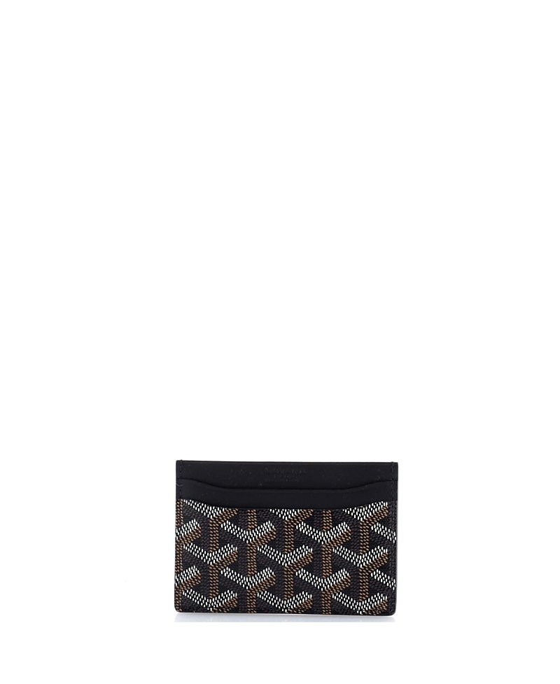 Pre-owned Pre-owned Goyard Goyard Saint Sulpice Card Holder Coated Canvas In Black