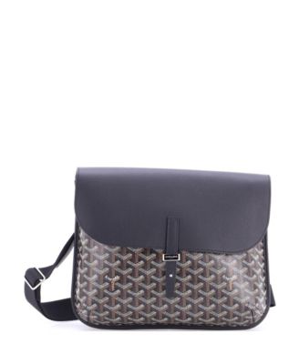   Coursier Messenger Bag Coated Canvas and Leather