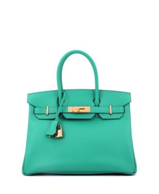 Birkin 30 Handbag Green Epsom with Gold Hardware