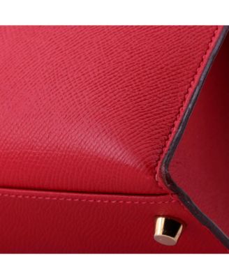 Kelly 32 Handbag Red Epsom with Gold Hardware