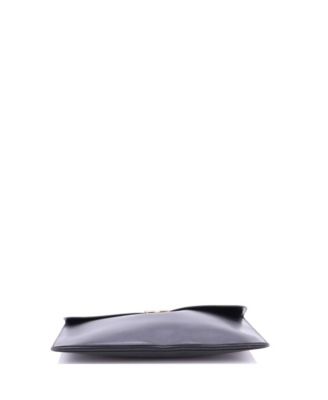  Large Vintage-like Portfolio Clutch Box Calf