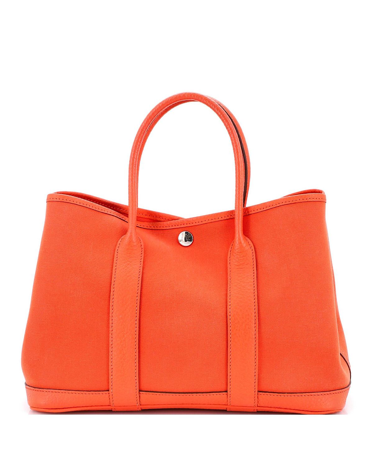 Pre-Owned HERMES 30 Garden Party Tote Toile and Leather