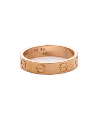  Love Wedding Band Ring 18K Rose Gold