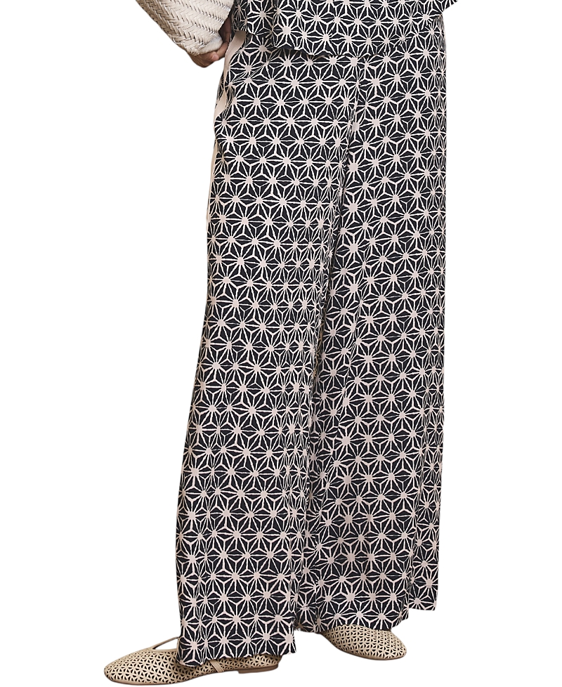 Mint Velvet Women's Geometric Print Wide Trousers