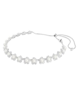 Ariana Grande x Swarovski Crystal & Imitation Pearl Flower Choker Necklace, 11.75-17.37"