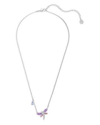 Ariana Grande x Swarovski Crystal, Cubic Zirconia & Imitation Pearl Dragonfly Pendant Necklace, 14.87-17.75"