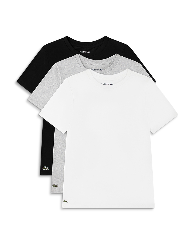 Lacoste Boys' Cotton Undershirts, 3 Pack - Big Kid