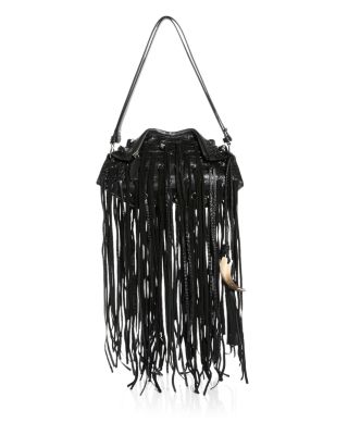 Manta Fringe Leather Clutch