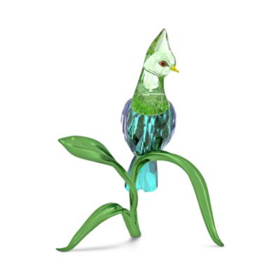 Idyllia Collection Green Turaco Crystal Figurine