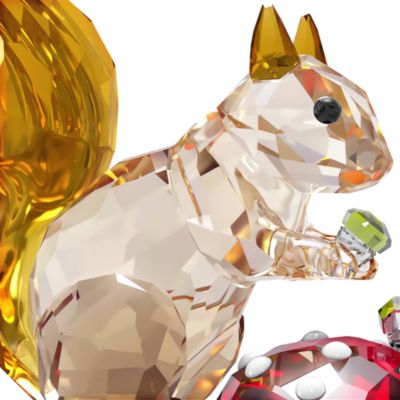 Idyllia Collection Squirrel and Mushroom Crystal Figurine