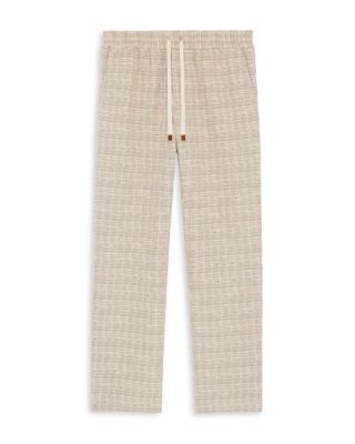 Relaxed Fit Tweed Drawstring Pants