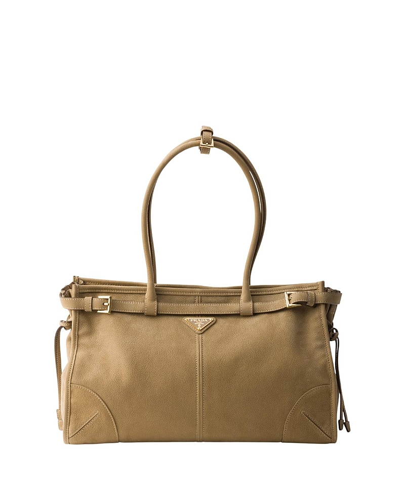 Prada Bonnie Large Convertible Suede Shoulder Handbag · OS
