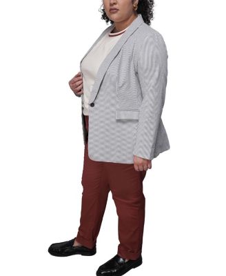 Plus The Empower Seersucker Tux Blazer