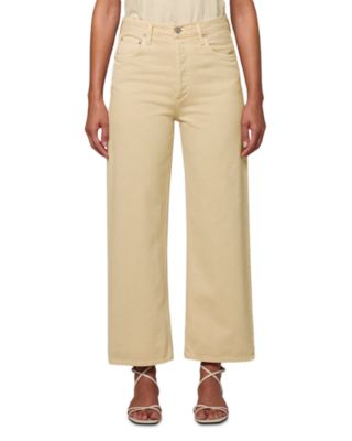 Ren High Rise Wide Leg Jeans in Lemon Zest
