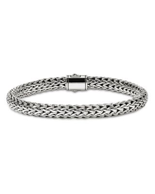 Sterling Silver Icon Amethyst Woven Link Bracelet