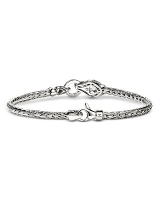 Sterling Silver Naga Blue Sapphire Dragon Chain Bracelet