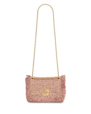 Le Fanny Purple Crochet Raffia Crossbody