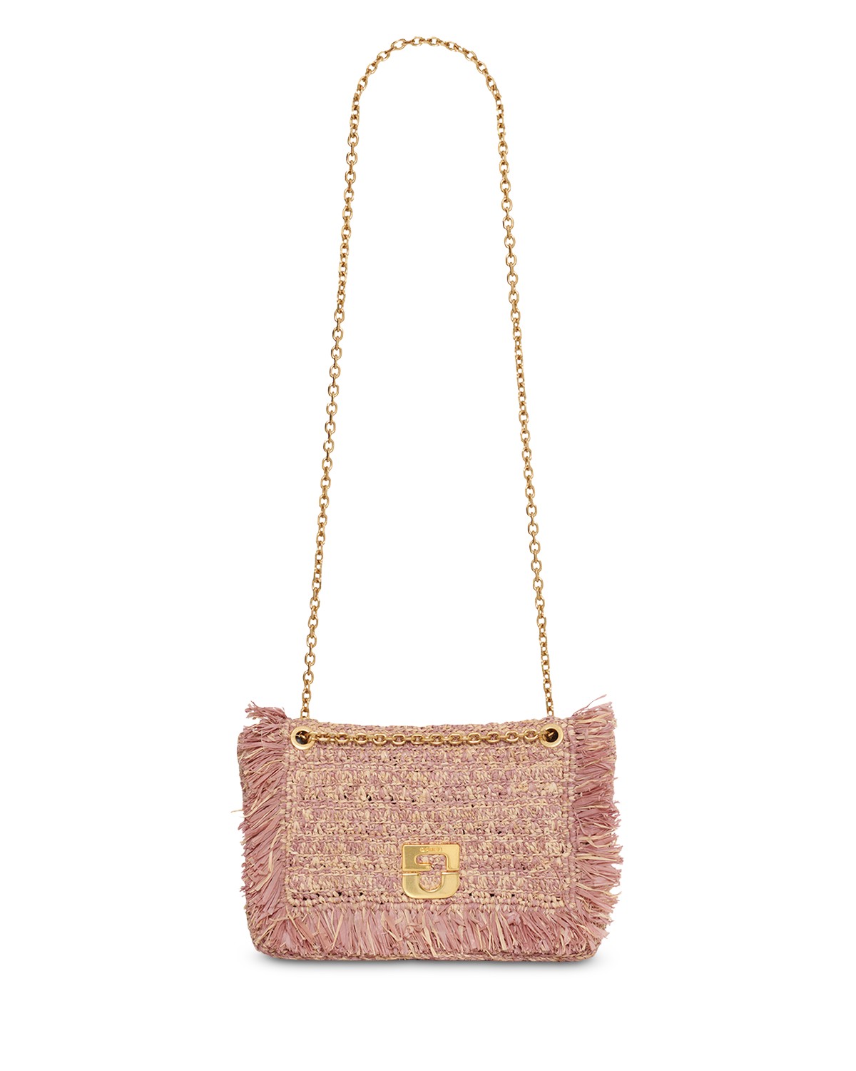Le Fanny Purple Crochet Raffia Crossbody
