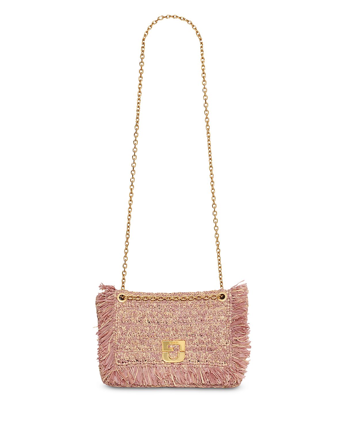 Gerard Darel Le Fanny Purple Crochet Raffia Crossbody