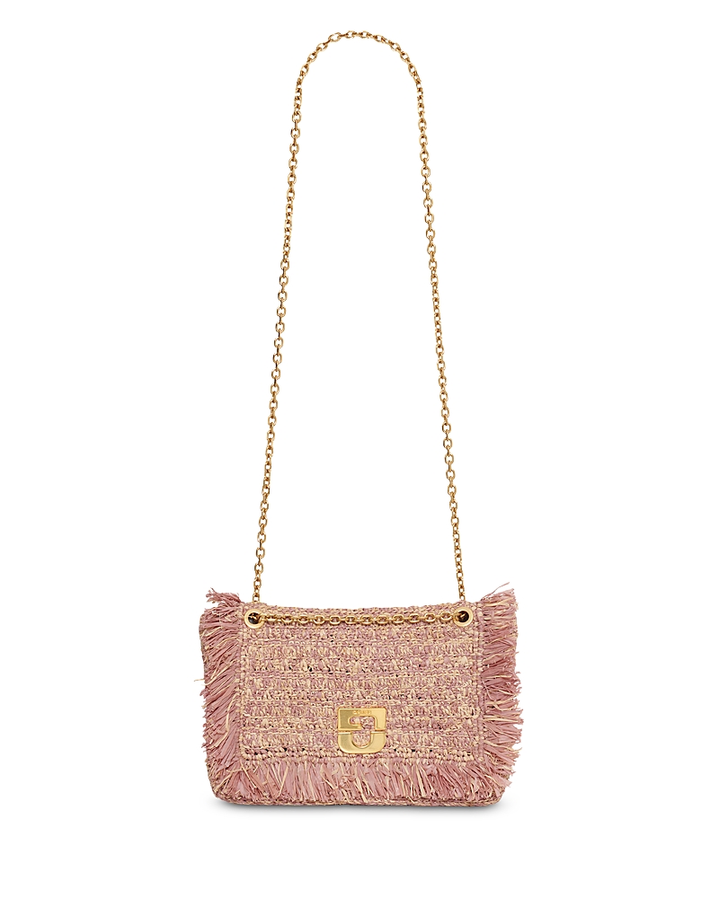Gerard Darel Le Fanny Purple Crochet Raffia Crossbody
