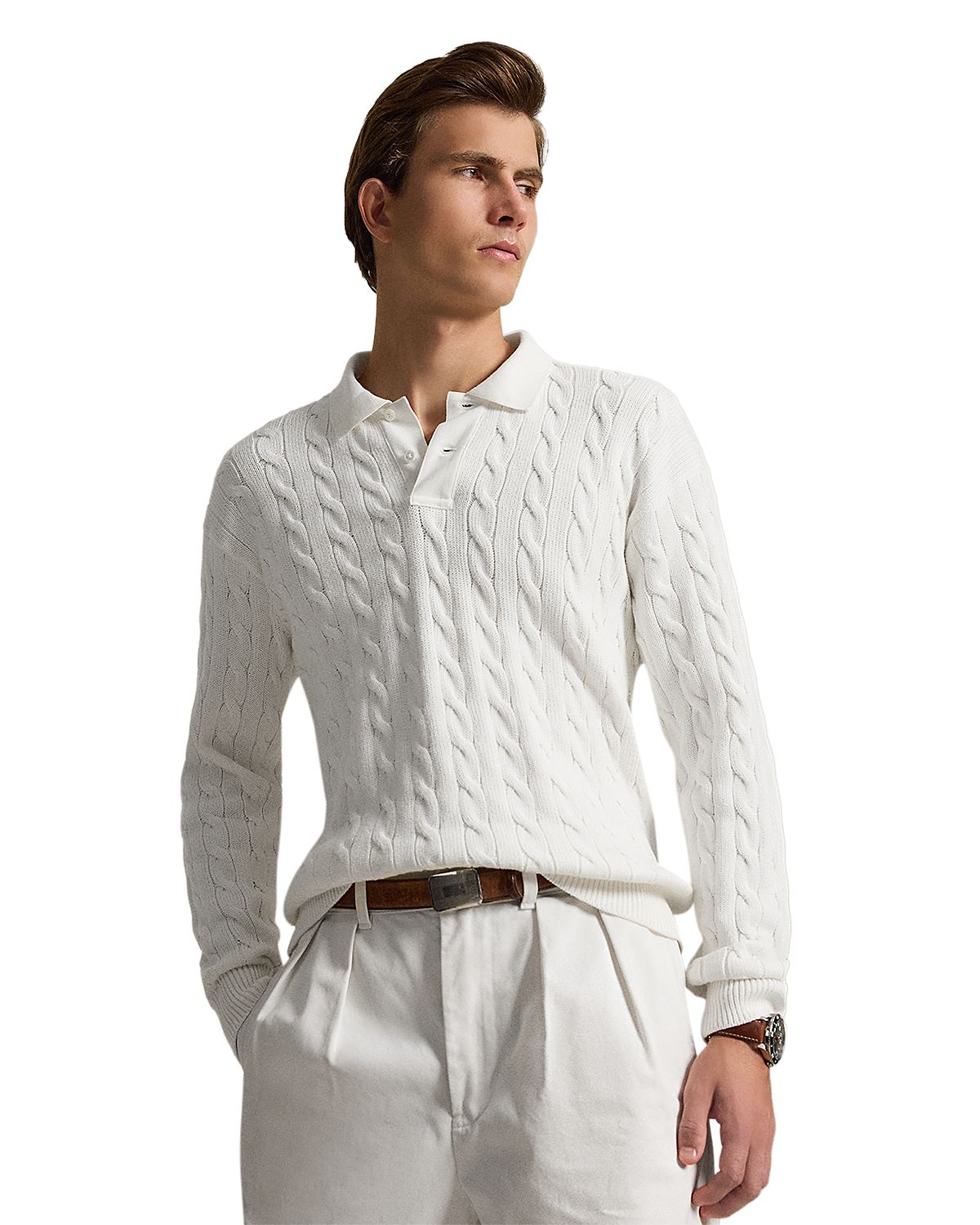 Polo Ralph Lauren Relaxed Fit Cable Knit Cotton Sweater