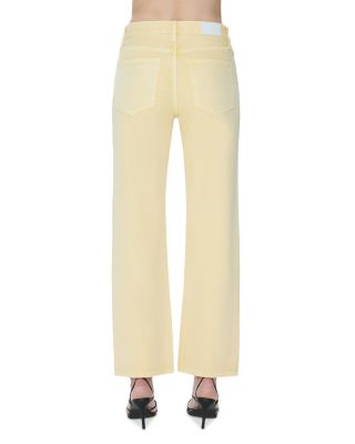 Lexi Mid Rise Bowed Straight Jeans in Day Glow