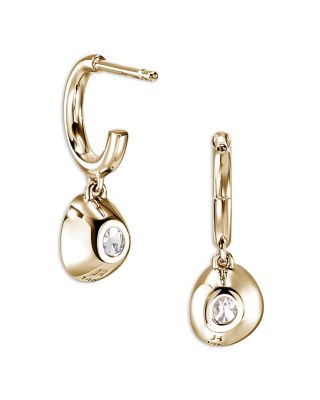 14K Yellow Gold JH Lovestruck™ Lab Grown Diamond Dangle Hoop Earrings