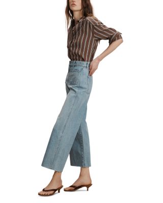 Taylor High Rise Cropped Wide Leg Jeans in Big Splash
