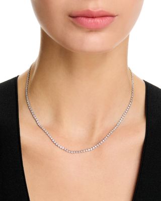 Diamond Tennis Necklace in 14K Yellow Gold, 5.0 tcw