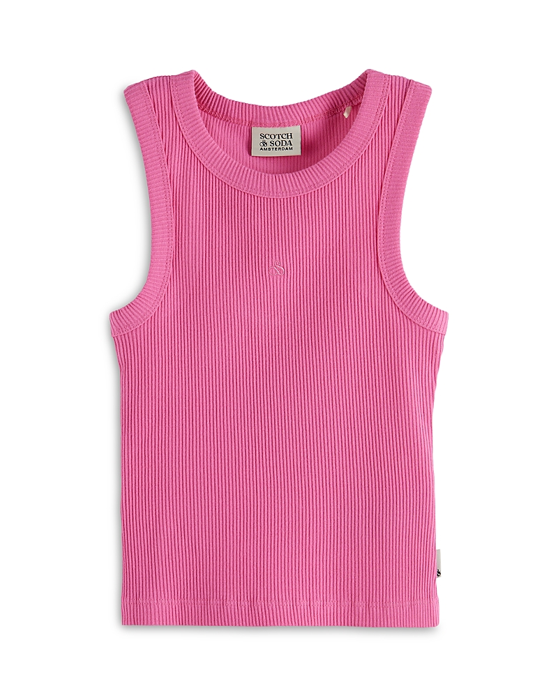 Scotch & Soda Girls' Ribbed Slim Fit Tank Top - Little Kid, Big Kid