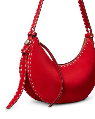 Romy Half Moon Suede Shoulder Bag