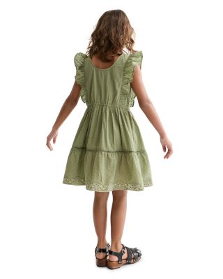 Girls' Embroidered Hem Clip Jacquard Dress - Little Kid, Big Kid
