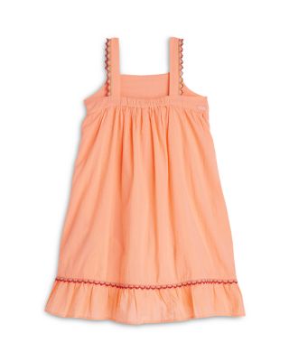 Girls' Embroidered Striped Cotton Strap Dress - Little Kid, Big Kid