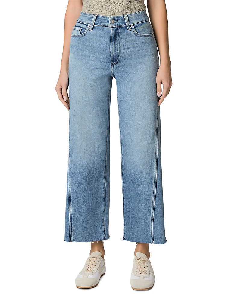 Paige Anessa High Rise Raw Twisted Outseam Barrel Jeans in Enchante