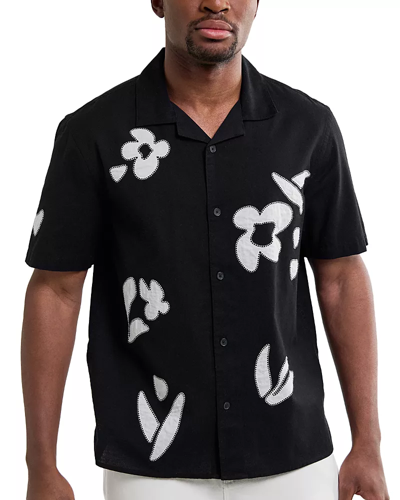 Wax London Didcot Short Sleeve Applique Shirt