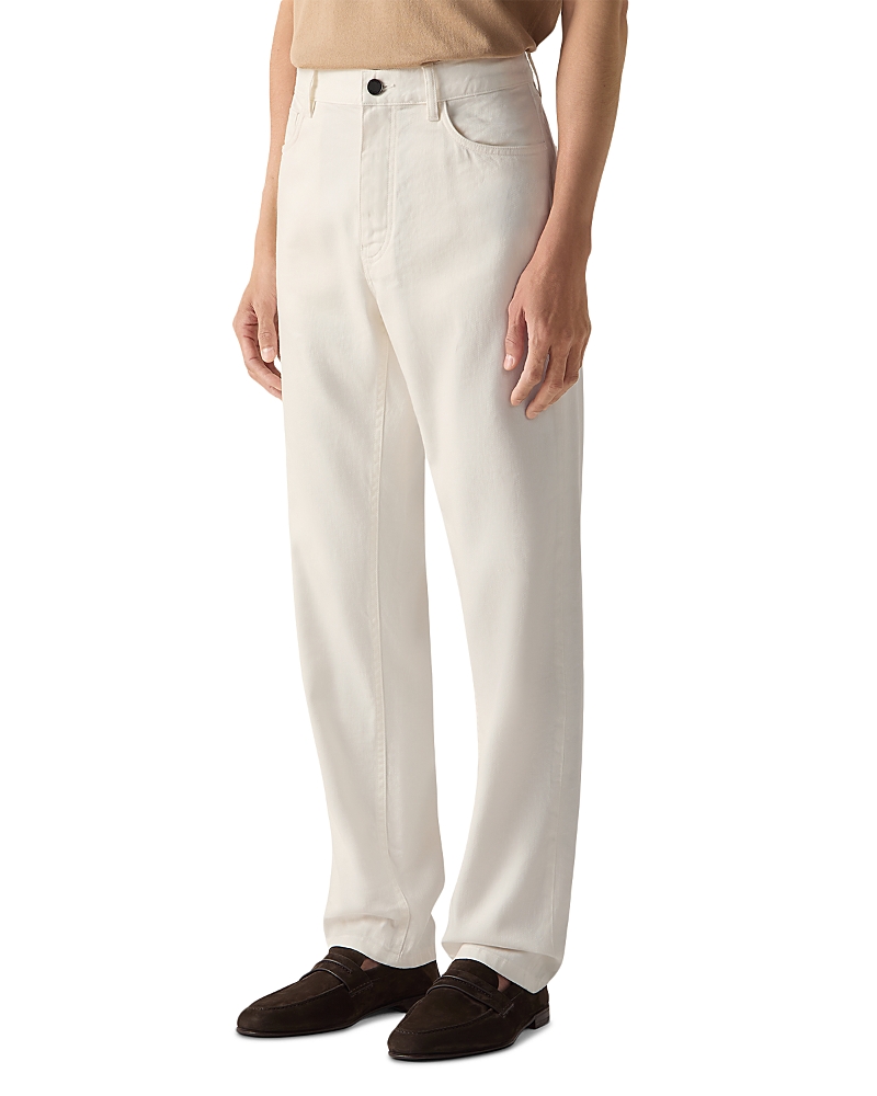 Zegna Slim Fit Stretch Cotton and Linen Roccia Jeans