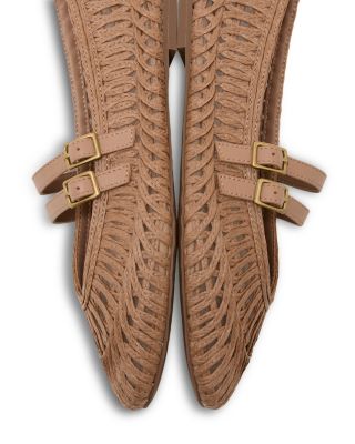 Women's Jute Leather Ballet Flats