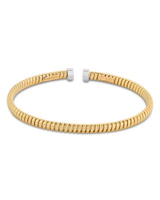 18K Yellow Gold Via Bagutta Flat Tubogas Bangle Bracelet