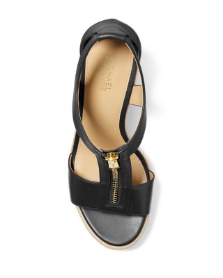 Women's Berkley Front Zip Espadrille Wedge Heel Platform Sandals