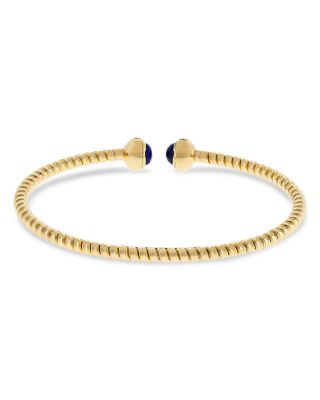 18K Yellow Gold Diamond & Lapis Via Giardino Tubogas Small Rope Bracelet