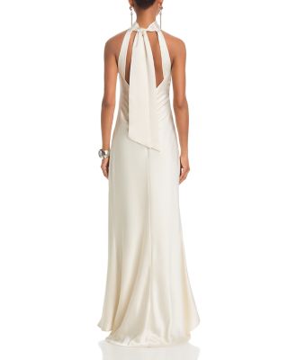 Sleeveless Satin Gown - Exclusive