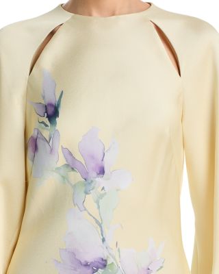 Satin Slit Sleeve Dress