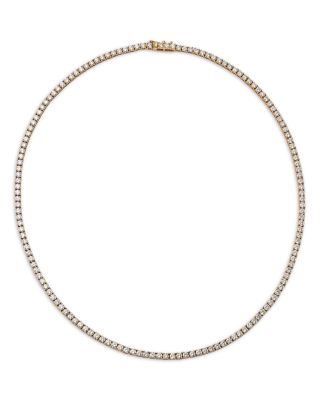 Luxe Collection Certified Diamond Tennis Necklace in 14K Gold, 10.0 tcw