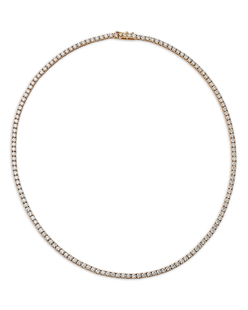 Bloomingdale's Fine Collection Luxe Collection Certified Diamond Tennis Necklace in 14K Gold, 10.0 tcw