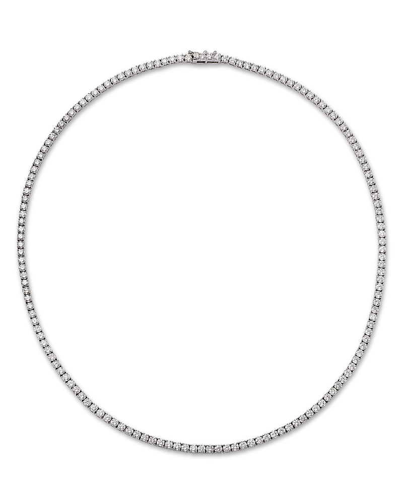 Bloomingdale's Fine Collection Luxe Collection Certified Diamond Tennis Necklace in 14K Gold, 10.0 tcw
