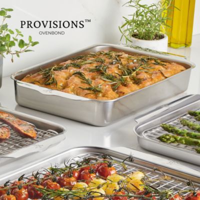 OvenBond Small Rectangular Tri Ply Clad Stainless Steel Baking Pan