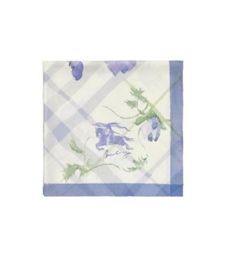  Watercolour Check Silk Scarf
