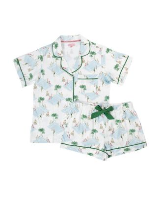 Palm Courts Pajama Shorts Set