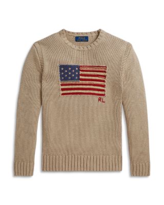 Boys' Contrast Trim Iconic Flag Sweater - Little Kid, Big Kid